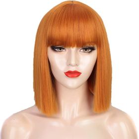 Full-head Wig Wigs In Stock Wholesale (Color: Orange)